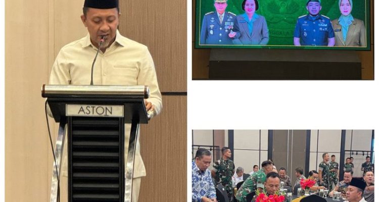 Bupati Ilham Lawidu saat menghadiri sekaligus memberikan sambutan pada acara Pisah Sambut Danrem 132/Tadulako. Foto: Prokopim
